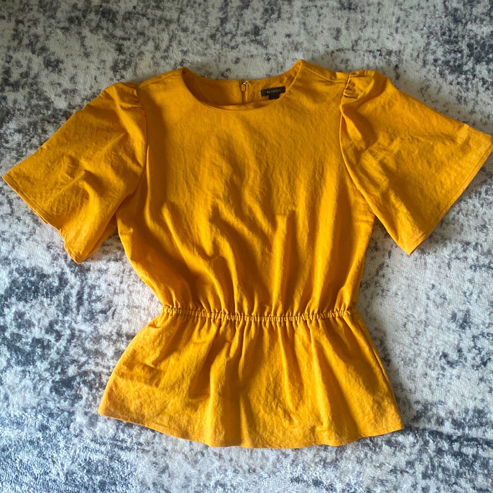 Ann Taylor Peplum Peek a Boo Top